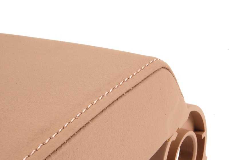 Apoyabrazos de cuero OEM 51168238230 para BMW E46. Original BMW.