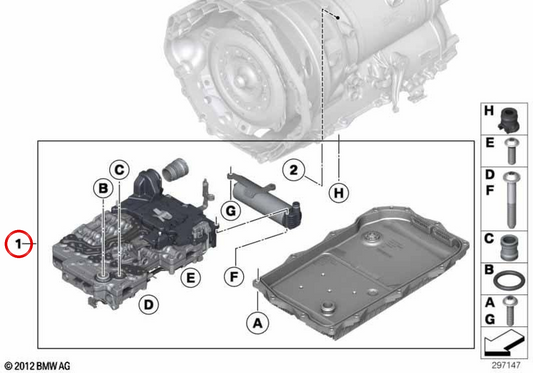 OEM 24345A13135 Kit di riparazione di mechatronics per BMW F30, F31, F34, F32, F36, F25, F26, F15. BMW originale.