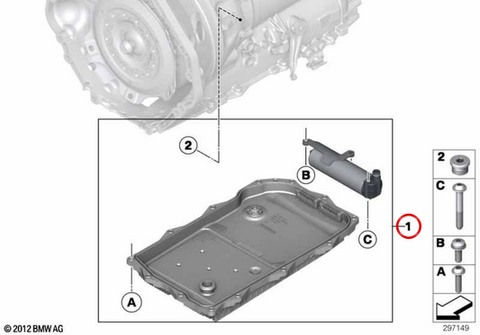 OEM 24345A13153 Kit di riparazione accumulatore olio per BMW F20, F20N, F21, F21N, F22, F22N, F23, F23N, G42, F30, F30N, F31, F31N, F34, F34N, F35, F35N, G20, G20N, G21, G21N, G28, G28N...BMW originale.