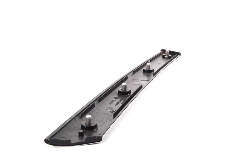 Moldura aluminio puerta delantera izquierda OEM 51457047155 para BMW E46 {316i AL11, AL12, AL21, AL22, AL51, AN72, AN82, AX31, AX32, AX41}. Original BMW.