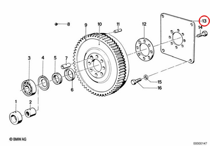 Disco intermedio OEM 24401205540 per BMW E12, E28, E24, E23. BMW originale.