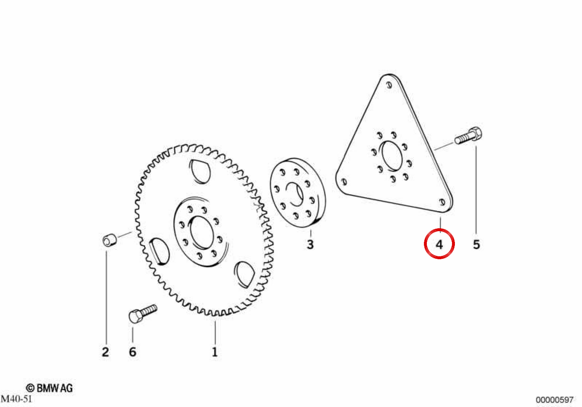 Draft OEM 24401216744 per BMW E30, E36, E46, E34, Z3. BMW originale.