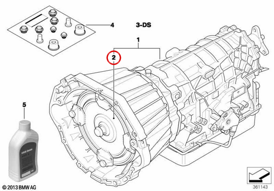 OEM 24401422202 Drehmomentwandler für BMW E39, E38. Original BMW.