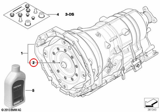 Conversor de torque OEM 24407559120 para BMW E60, E61, E63, E64, E65, E66, E53. BMW genuíno.