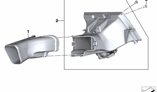 Guía de aire delantera OEM 13718567805 para motos BMW S 1000 RR (K67), M 1000 RR (K66)... y más. Original BMW Motorrad.