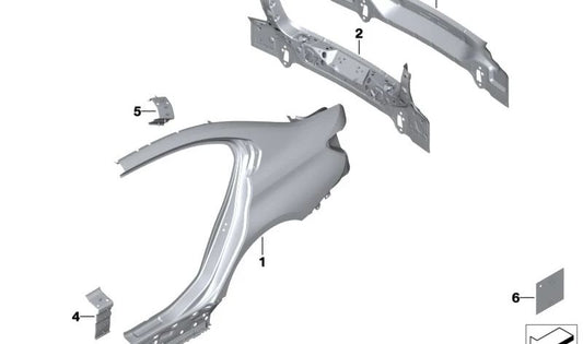 Panel trasero completo OEM 41007487303 para BMW Serie 3 G20 {316d, 318d} todos los modelos compatibles. Original BMW.