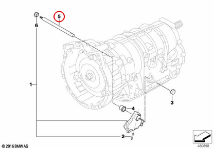 Varilla de selección OEM 24507509719 para BMW E46, E83. Original BMW.