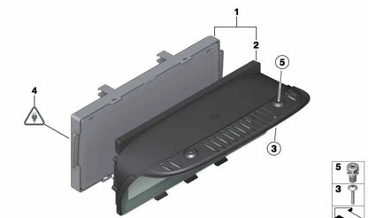 Madrado Evellecador pour 8,8 "OEM 6582926386 pour BMW E90, E91, E92, E93, E60, E61, E63, E64. BMW original.