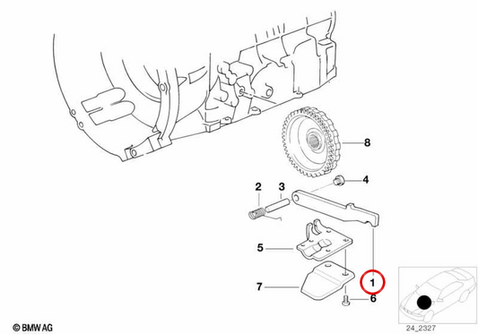 Gandoue de changement automatique OEM 24531219285 pour BMW E36, E46, E34, E39, E32, E38, E31, E53, E85. BMW d'origine.