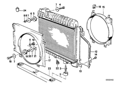 Radiador Enfriador De Agua Con Enfriador Aceite Transmisión Para Bmw E30 . Original Recambios