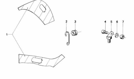 Soporte de cilindro OEM 46711236606 para BMW R50, R60, R65, R75, R80, R90, R100. Original BMW.