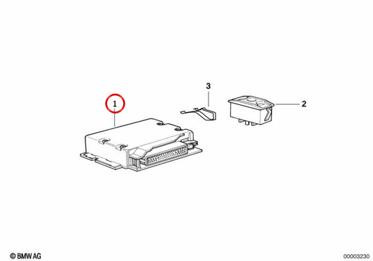 EGS -Übertragungsregelmodul mit AGS OEM 24601422482 für BMW E31. Original BMW.