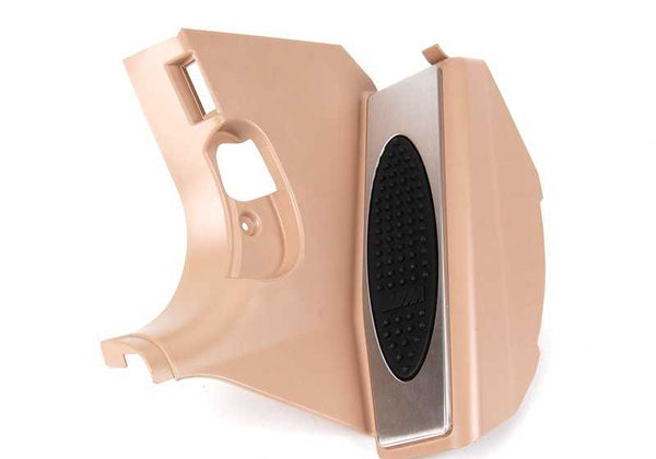 Revestimiento lateral reposapiés M delantero izquierdo beige OEM 51437902391 para BMW Serie 3 E46 (1998-2005). Original BMW.