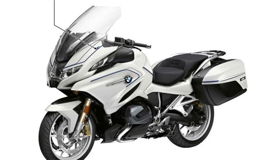 Front registration "BMW" OEM 51149457089 for BMW Motorrad F750gs, F850gs, F850gs Adventure. Original BMW Motorrad piece.