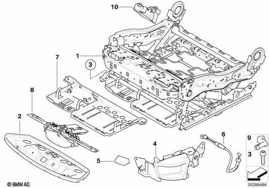 Clip for BMW 5 Series E39, E60, E60N, E61, E61N; Series 7 E38; X5 E70, E70N; X6 E71, E72 (OEM 52108157406). Genuine BMW.