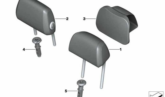 Zentrales Leder -Stirnband OEM 52207452208 für BMW G30, G31, G32. Original BMW.