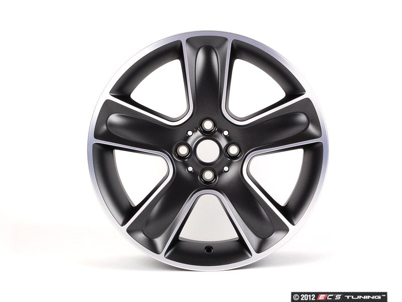Alloy wheel 7Jx17 ET48 black Black Star Bullet 111 OEM 36116784124 for MINI R56, R55 Clubman, R57 Cabrio, R58 Coupé, R59 Roadster... and more. Original MINI.