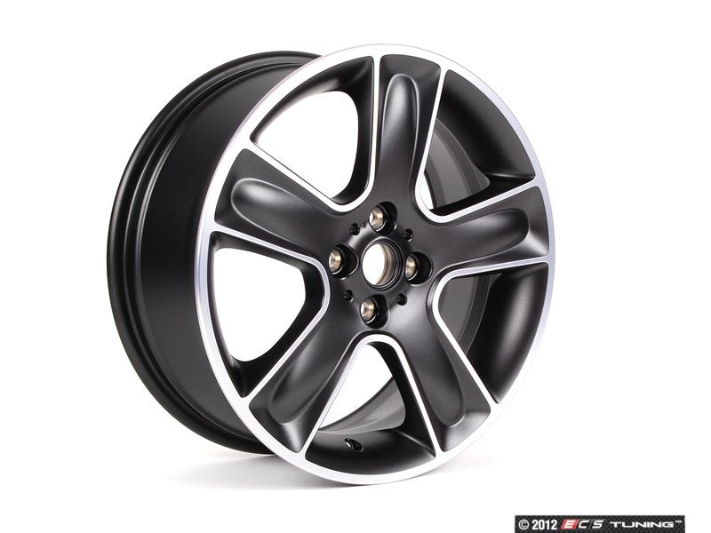 Alloy wheel 7Jx17 ET48 black Black Star Bullet 111 OEM 36116784124 for MINI R56, R55 Clubman, R57 Cabrio, R58 Coupé, R59 Roadster... and more. Original MINI.