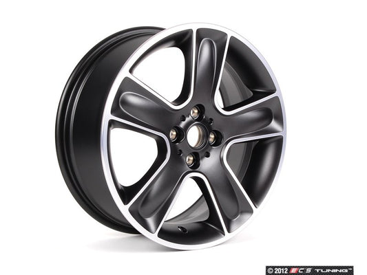 Cerchio in lega 7Jx17 ET48 nero Black Star Bullet 111 OEM 36116784124 per MINI R56, R55 Clubman, R57 Cabrio, R58 Coupé, R59 Roadster... e altro ancora. MINI originale.