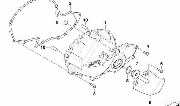 Tapa de acoplamiento color plata OEM 11147707396 para motos BMW K1200 R, K1200 R Sport, K1300 R. Original BMW Motorrad.