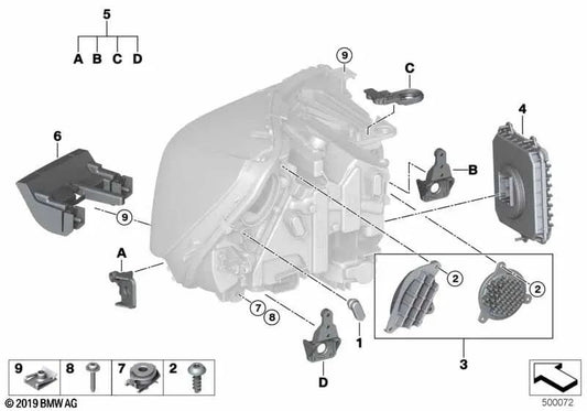 Repair Bracket Set for BMW F45, F45N, F46, F46N (OEM 63117391394). Original BMW