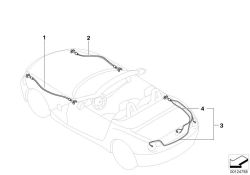 Rep-Kabelsatz traseiro direito para BMW Z4 E85 (OEM 61116961292). BMW original