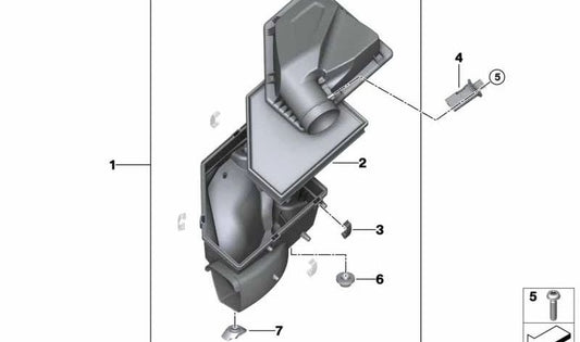 Intake Noise Damper for BMW G42 2 Series, G20, G21, G28 3 Series, G22, G23, G26 4 Series (OEM 13718580426). Original BMW