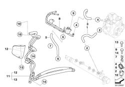 Tubo flexible de combustible OEM 13537790861 para MINI R50 One D (03/2003 - 07/2006). Original MINI.