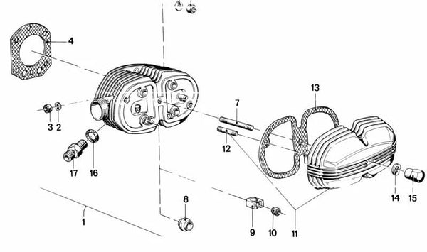 Culata izquierda para BMW, modelos varios (OEM 11121264564). Original BMW