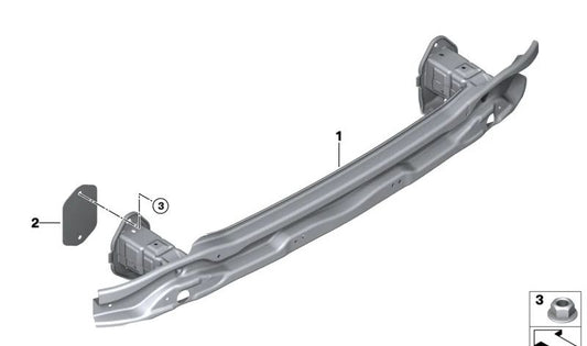 Soporte paragolpes trasero OEM 51128737073 para BMW G26. Original BMW.