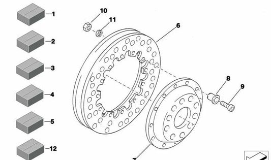 Right Rear Rear Disc OEM 34212224320 for BMW E30 M3 gr.A/DTM and E36 318is Class. Measure 280mm. Compatible with models equipped with S14 motor. Original BMW piece.