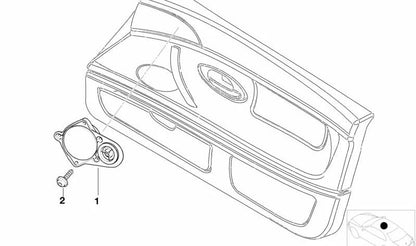 Altavoz agudo/medio OEM 65106900721 para BMW E52. Original BMW.