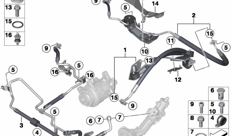 OEM 32416772332 oil crankcase rear for BMW E70, E71. Original BMW.