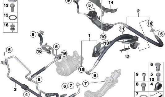 OEM 32416772332 oil crankcase rear for BMW E70, E71. Original BMW.