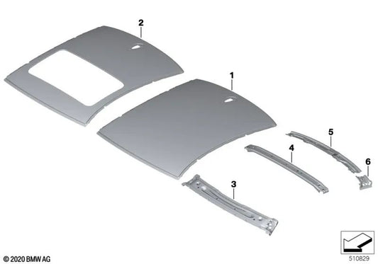 Outer cover of the sliding and lifting roof for BMW 4 Series G22, G82 (OEM 41009879802). Original BMW.