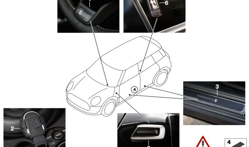 Moldura protectora de acceso trasera OEM 51775A47963 para MINI F54 Clubman LCI (05/2018 - 02/2024). Original MINI.