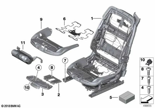 Spine of Comfort Sedili per la BMW F06, F12, F13 (OEM 52107321957). BMW originale