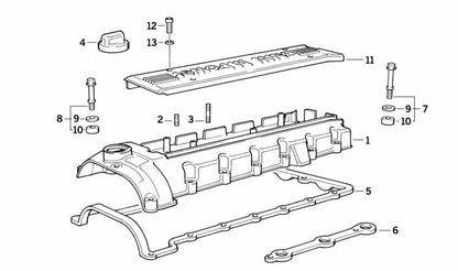 Tapón de cierre de llenado de aceite para BMW Serie 3 E21, E30, E36, Serie 5 E12, E28, E34, Serie 6 E24, Serie 7 E23, E32 (OEM 11121716993). Original BMW.