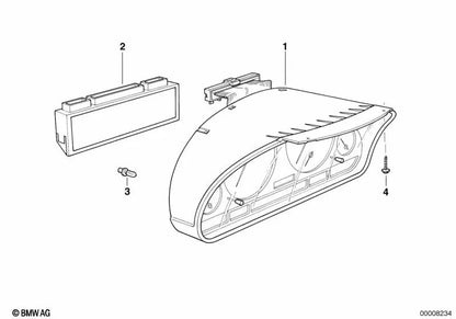 Uncoded combination instrument for BMW 5 Series E39 (OEM 62106942225). Original BMW