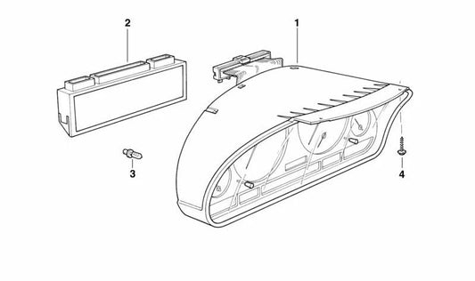 Cuadro de instrumentos sin codificar OEM 62106942228 para BMW E39. Repuesto original BMW.