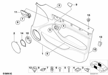 Rechte Lautsprecherraster für BMW 3 E46 -Serie (OEM 51418224378). Original BMW