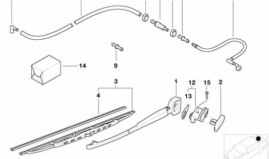 Flexible Rohr Reparaturkit für BMW E39 (OEM 61688254288). Original BMW
