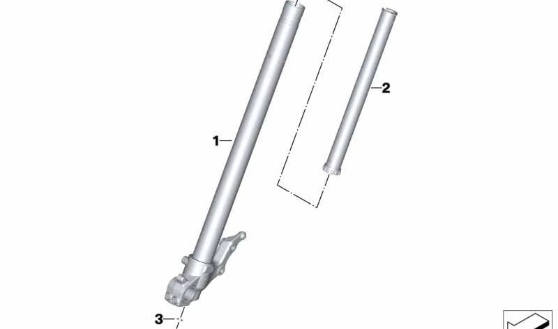 Amortiguador delantero OEM 31429480352 para motos BMW F850GS, F850GS Adventure, F900GS, F900GS Adventure. Original BMW Motorrad.