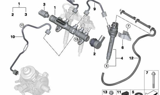 Acumulador de presión OEM 13538579238 para BMW F40, F44, F45, F46, X1 F48, X2 F39 y MINI F55, F56, F57, F54, F60… y más. Original BMW y MINI.