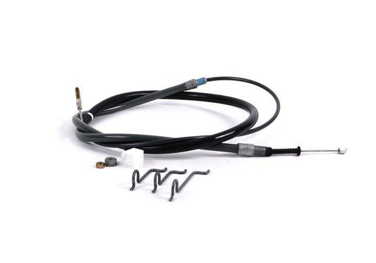 Cable freno de mano derecho OEM 34401166237 para BMW E39 520d, 520i {DD11, DD12, DD21, DD22, DH11, DH12, DH21, DH22, DR71, DM71}. Compatible con modelos manuales y automáticos. Original BMW.