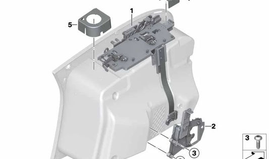 Enclavamiento superior OEM 46547714417 para motos BMW R1200RT, K1300GT, R1200R... y más. Original BMW Motorrad.