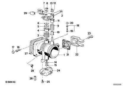 Interruptor de mariposa para BMW E30, E28, E34 (OEM 13631710559). Original BMW.