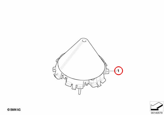 Soufflet de levier de vitesses avec bague de retenue OEM 25110393568 pour MINI R50, R53, Cabrio R52. MINI d'origine.