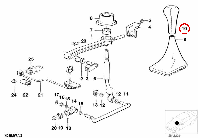 Pak del cambiamento nella pelle senza emblema OEM 25111221284 per BMW E21, E30, E36, E28, E34, E24, E23, E32, E38. BMW originale.