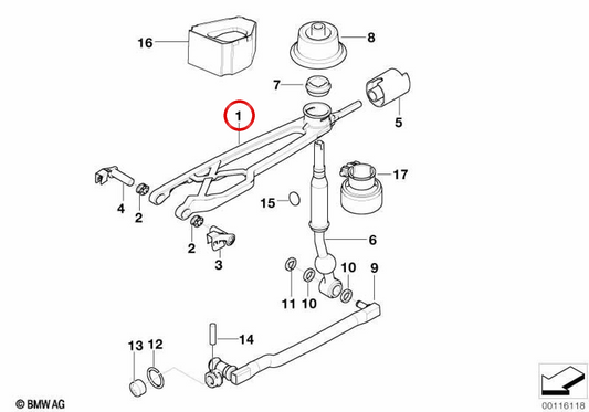 OEM Change Hebel 25117501188 für BMW E39. Original BMW.